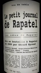 Le petit Journal - Domaine de Rapatel - 2009 - Rouge
