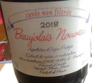 Beaujolais Nouveau Cuvée Non Filtrée