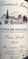 Côtes de Provence AOC - Cuvée Spéciale
