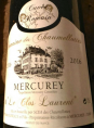 Mercurey Cuvée Romain Le Clos Laurent