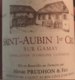 Saint Aubin 1er cru Sur Gamay