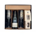 Coffret Cadeau Noir - 1 Brut - Cacaotines et Raisins Au Sauternes Maison Guinguet –  2 Flûtes Anton Studio Design
