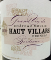 Château Moulin Haut Villars Fronsac