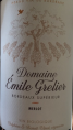 Domaine Emile Grelier Bordeaux Supérieur Merlot