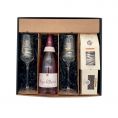 Coffret Cadeau Noir -1 Rosé - Cacaotines et Raisins Au Sauternes Maison Guinguet – 2 Flûtes Anton Studio Design