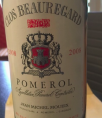Clos Beauregard Pomerol