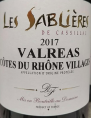 Les Sablière de Cassillac Valréas Côtes du Rhône Villages