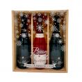 Coffret Cadeau Bois - Vitre Flocon - 2 Brut & 1 Rosé