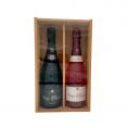 Coffret Cadeau Bois - Vitre Transparente - 2 Brut