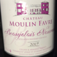 Beaujolais Nouveau Château Moulin Favre