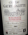 Château Gaury Balette