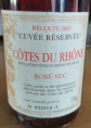 Cuvée Réservée Rosé Sec