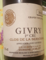 Givry 1er Cru Clos de la Servoisine