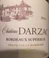 Château Darzac Bordeaux Supérieur